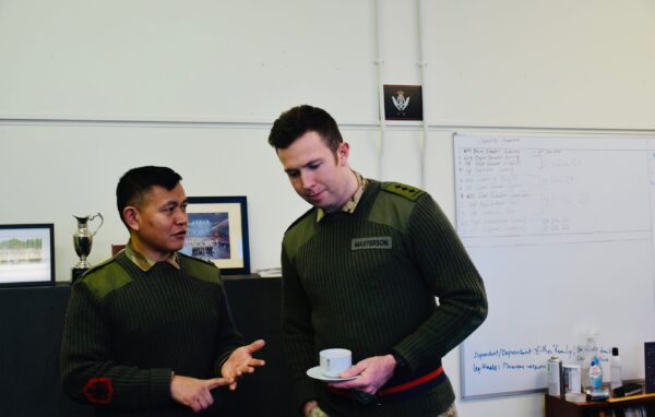 Colonel Brigade of Gurkhas visits The Band of the Brigade of Gurkhas