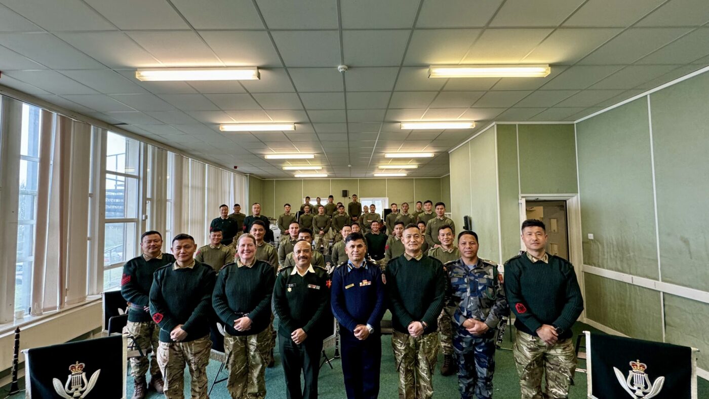 Directors of Music from the Nepali Army train with The Band of the ...