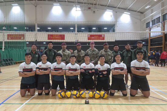 The Second Battalion, The Gurkha Rifles Secures the Trophy at the UK South Division Volleyball Tournament