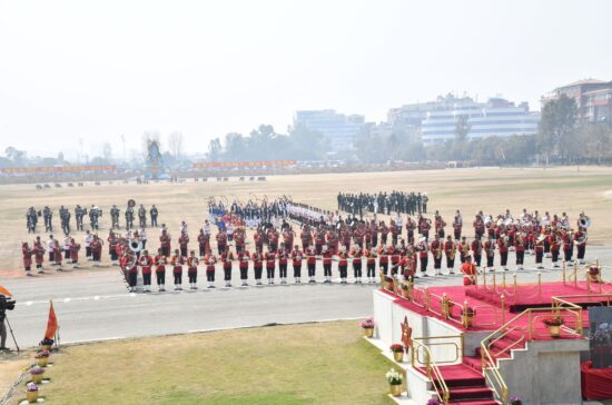 British Gurkhas Nepal Officers Witness the Parade to Celebrate the 262nd Raising Day of the Nepali Army